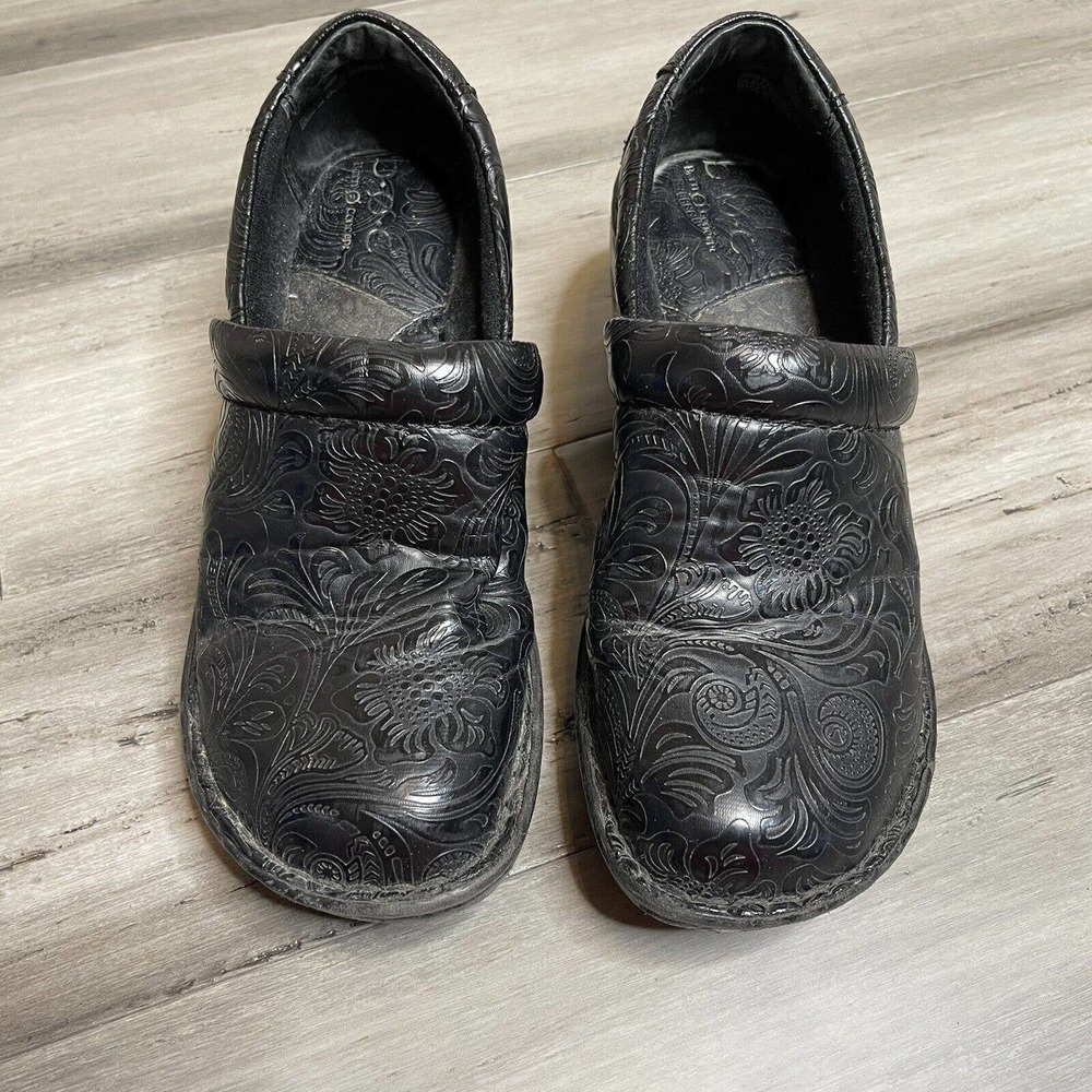 B.O.C. Born Concept Floral Clogs Comfort Shoes Black Size 7 W
